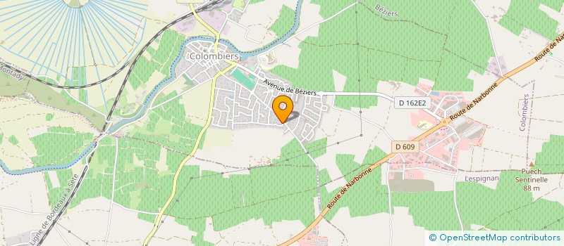 localisation de l'entreprise MADAME EMELINE GRANDJEAN à COLOMBIERS