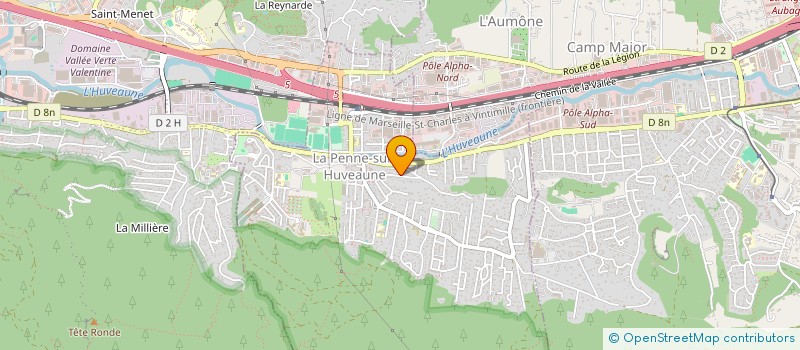 localisation de l'entreprise MADAME EMELINE GRUGET  LA PENNE-SUR-HUVEAUNE