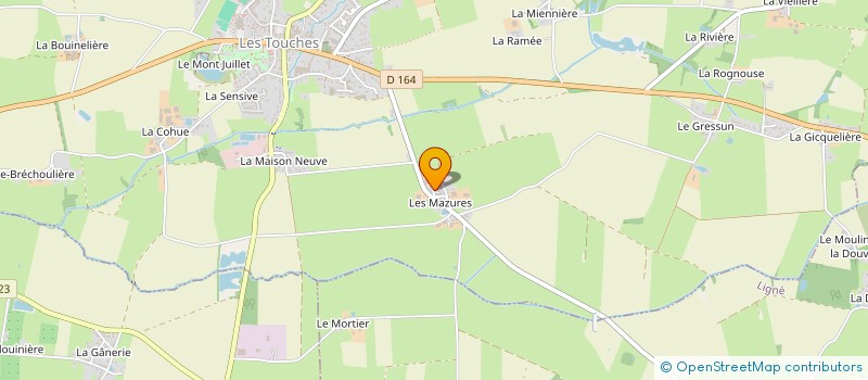 localisation de l'entreprise MADAME EMELINE LACHAUD  LES TOUCHES