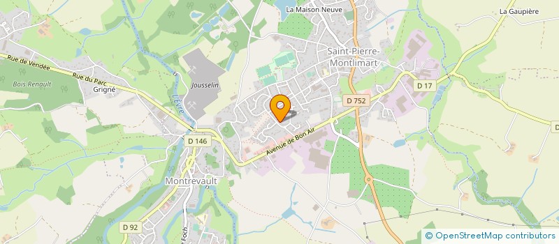 localisation de l'entreprise MADAME EMELINE LATA à MONTREVAULT-SUR-EVRE