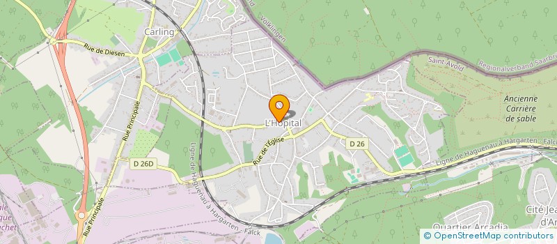 localisation de l'entreprise MADAME EMELINE MAIRE  L'HOPITAL