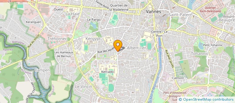 localisation de l'entreprise MADAME EMELINE PEN à VANNES