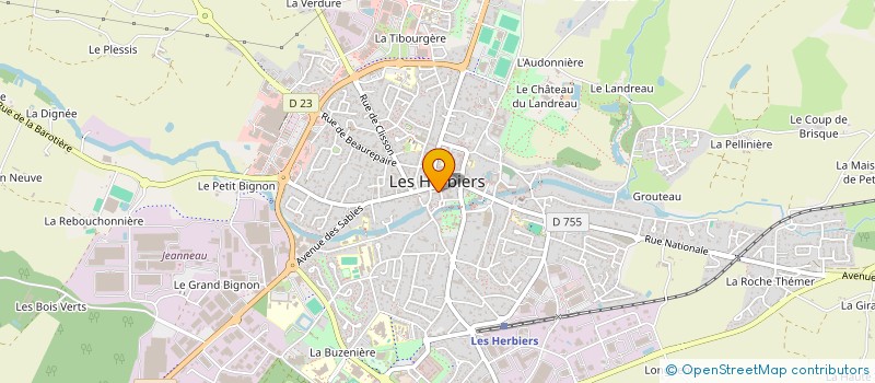 localisation de l'entreprise MADAME EMELINE PINEAU à LES HERBIERS