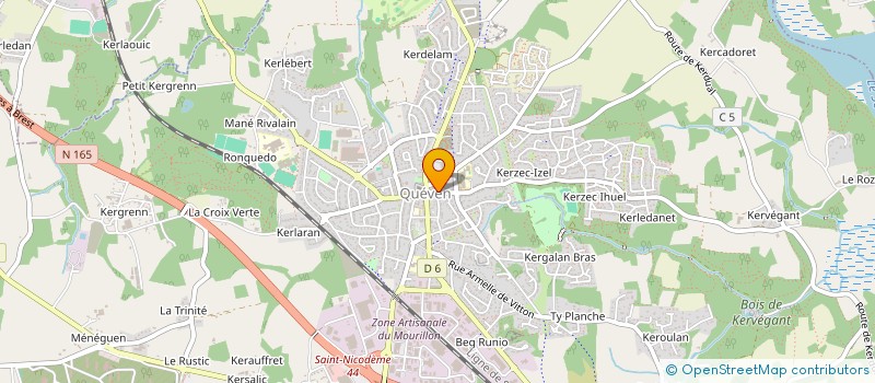 localisation de l'entreprise MADAME EMELINE POUHIN  QUEVEN