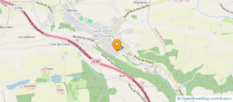 localisation de l'entreprise MADAME EMELINE POULIN  SAINT-VICTOR-DE-CESSIEU