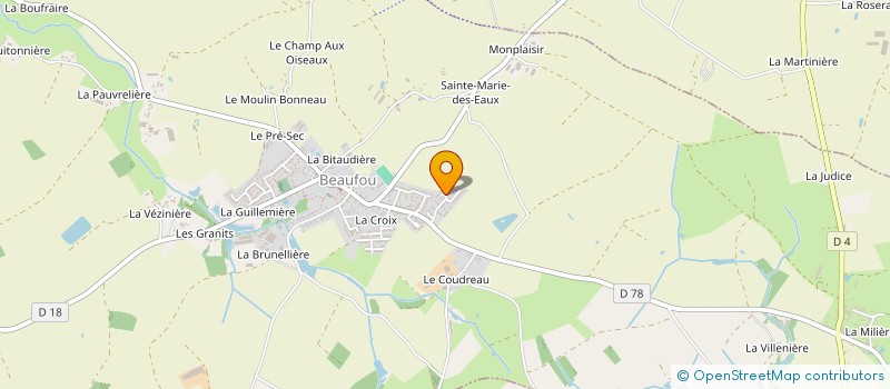 localisation de l'entreprise MADAME EMELINE PRUNEAU  BEAUFOU