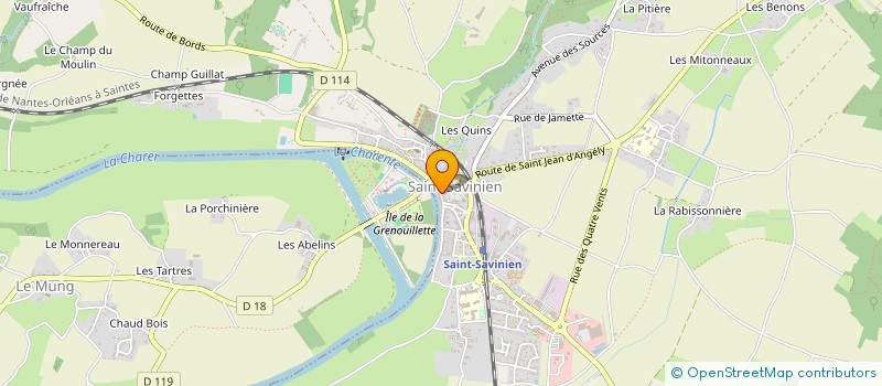 localisation de l'entreprise MADAME EMELINE RATEAUD  SAINT-SAVINIEN