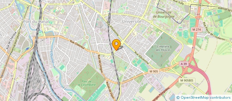 localisation de l'entreprise MADAME EMELINE RAVERAT à DIJON