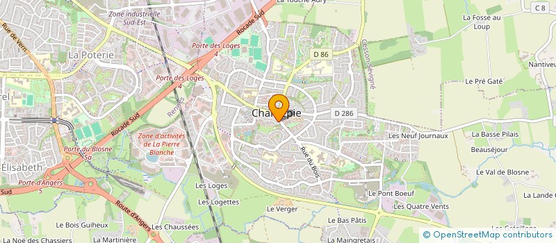 localisation de l'entreprise MADAME EMELINE RUAUX  CHANTEPIE