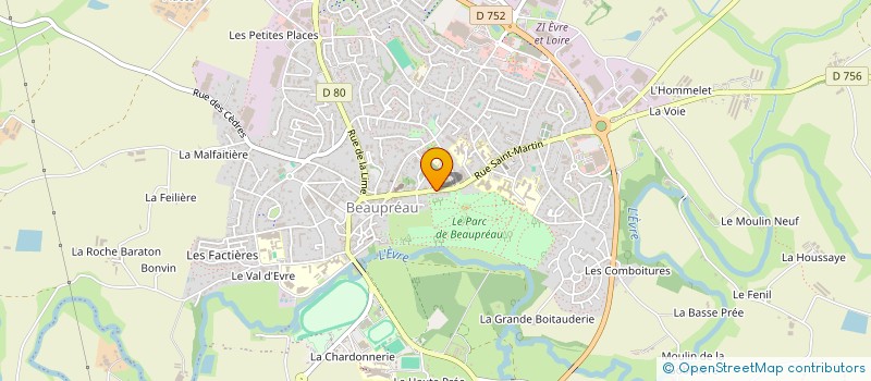 localisation de l'entreprise MADAME EMELINE THOMASSIAN  BEAUPREAU-EN-MAUGES