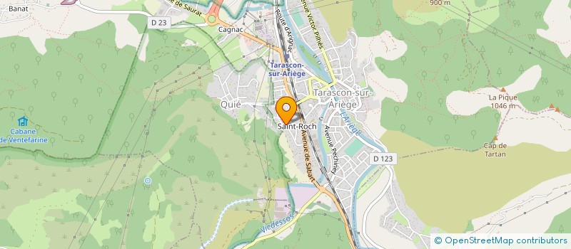 localisation de l'entreprise MADAME EMELINE VERNIERE à TARASCON-SUR-ARIEGE
