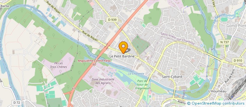 localisation de l'entreprise MADAME EMELYNE BINAU à SAINT-YRIEIX-SUR-CHARENTE