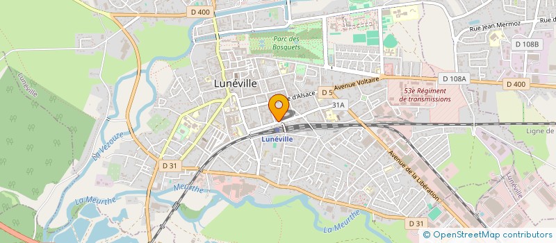 localisation de l'entreprise MADAME EMELYNE DAVID  LUNEVILLE