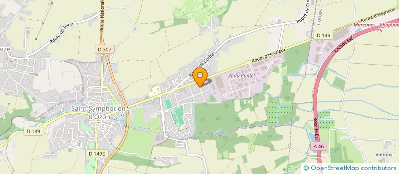 localisation de l'entreprise MADAME EMELYNE VILLETTE  SAINT-SYMPHORIEN-D'OZON