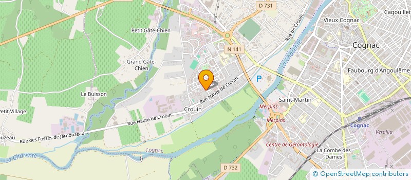 localisation de l'entreprise MADAME EMIE FAUROUX à COGNAC