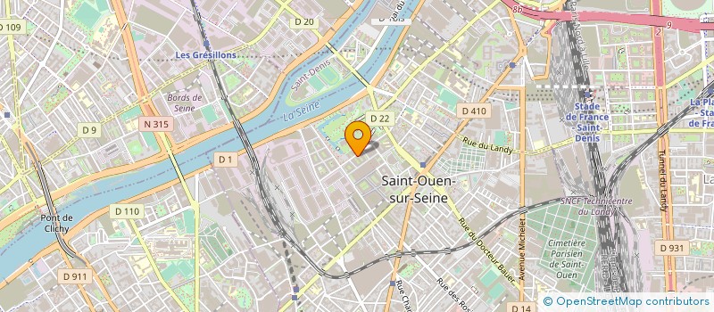 localisation de l'entreprise MADAME EMILIE ALLETON à SAINT-OUEN-SUR-SEINE