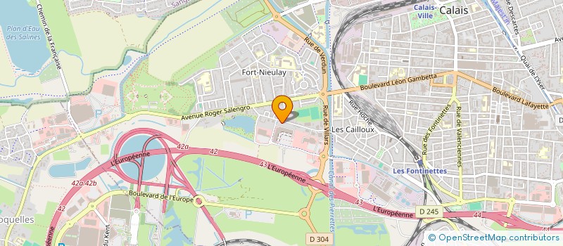 localisation de l'entreprise MADAME EMILIE ANNICK JILE BOSSART  CALAIS