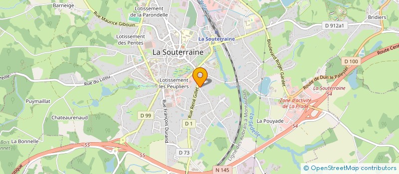 localisation de l'entreprise MADAME EMILIE AUBRUN à LA SOUTERRAINE