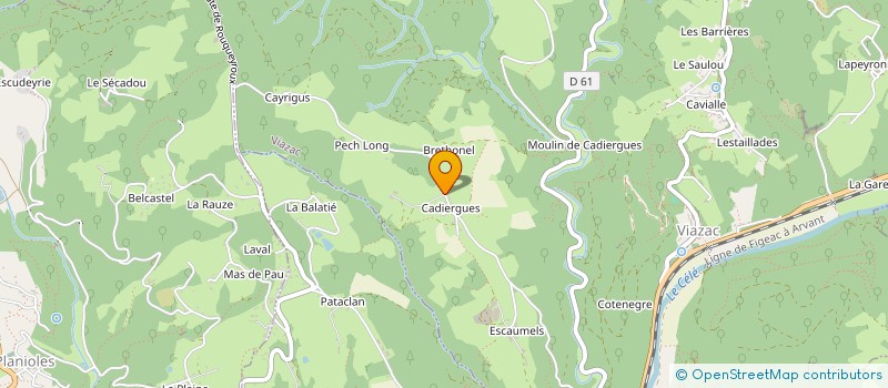 localisation de l'entreprise MADAME EMILIE BARAS  VIAZAC