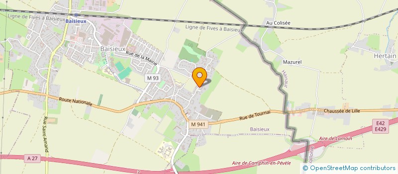 localisation de l'entreprise MADAME EMILIE BARRAS à BAISIEUX