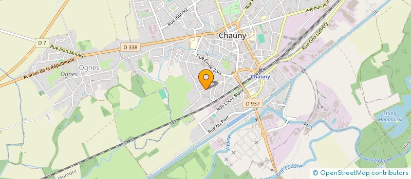 localisation de l'entreprise MADAME EMILIE BEDIN à CHAUNY