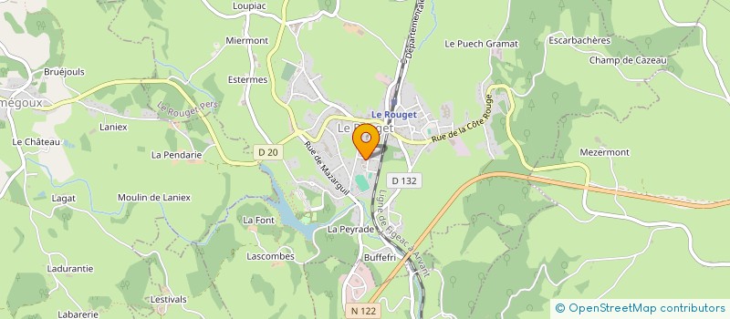 localisation de l'entreprise MADAME EMILIE BERGOUS à LE ROUGET-PERS