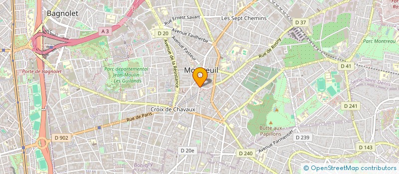 localisation de l'entreprise MADAME EMILIE BERTRAND à MONTREUIL