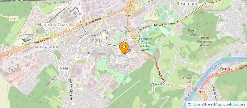 localisation de l'entreprise MADAME EMILIE BROCARD  BESANCON