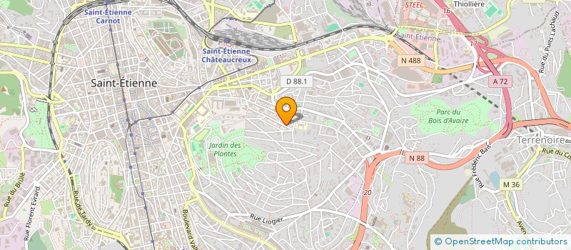 localisation de l'entreprise MADAME EMILIE BROLLIAT  SAINT-ETIENNE