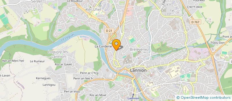 localisation de l'entreprise MADAME EMILIE CARBON  LANNION