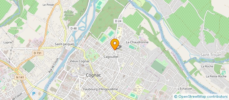 localisation de l'entreprise MADAME EMILIE CARON à COGNAC