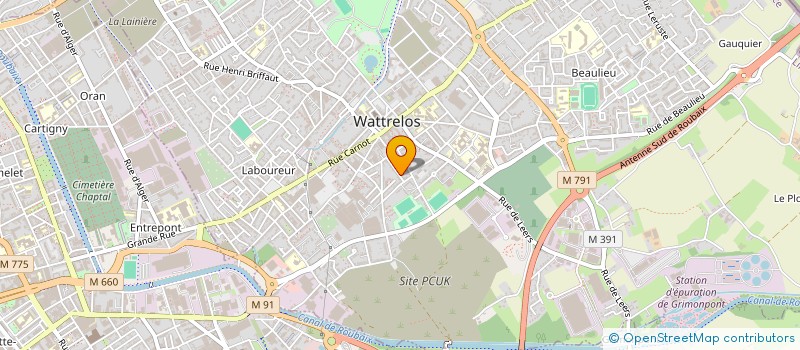 localisation de l'entreprise MADAME EMILIE CARRETTE  WATTRELOS