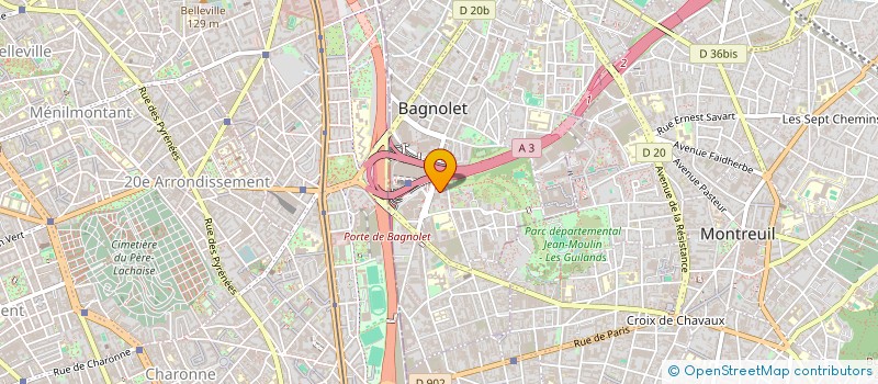 localisation de l'entreprise MADAME EMILIE CAZABAT BARRERE  BAGNOLET