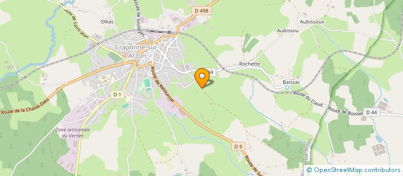 localisation de l'entreprise MADAME EMILIE CHARBONNIER  CRAPONNE-SUR-ARZON