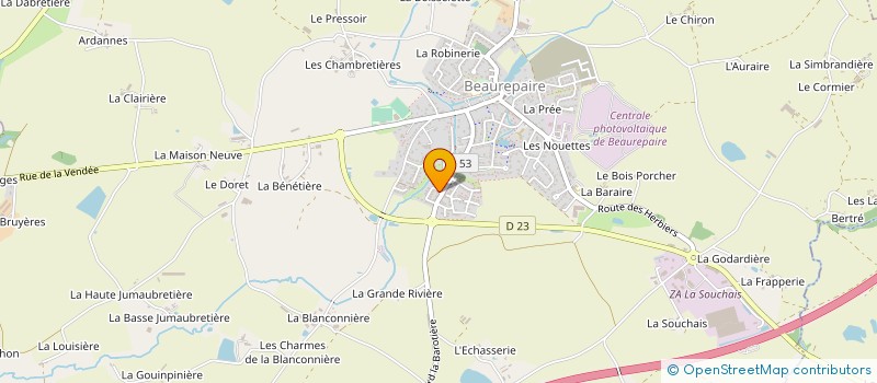 localisation de l'entreprise MADAME EMILIE CHARRON  BEAUREPAIRE