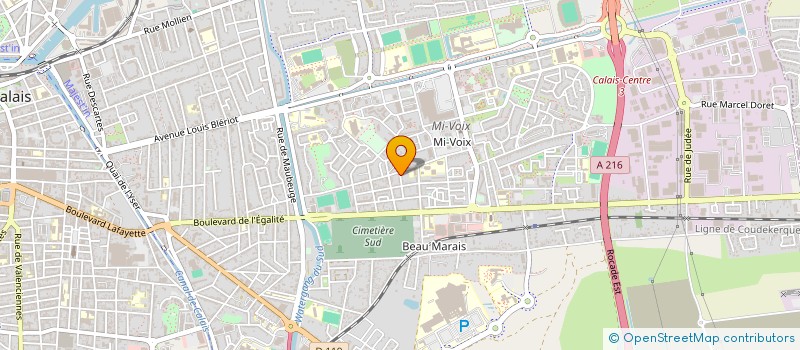 localisation de l'entreprise MADAME EMILIE CHARTAGNAT  CALAIS