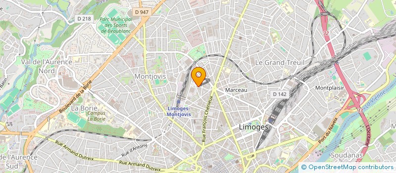 localisation de l'entreprise MADAME EMILIE CHAZELAT à LIMOGES