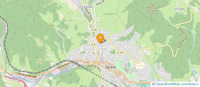 localisation de l'entreprise MADAME EMILIE CHOQUET  TARARE