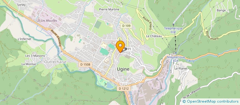localisation de l'entreprise MADAME EMILIE CHUZEL-MARMOT à UGINE