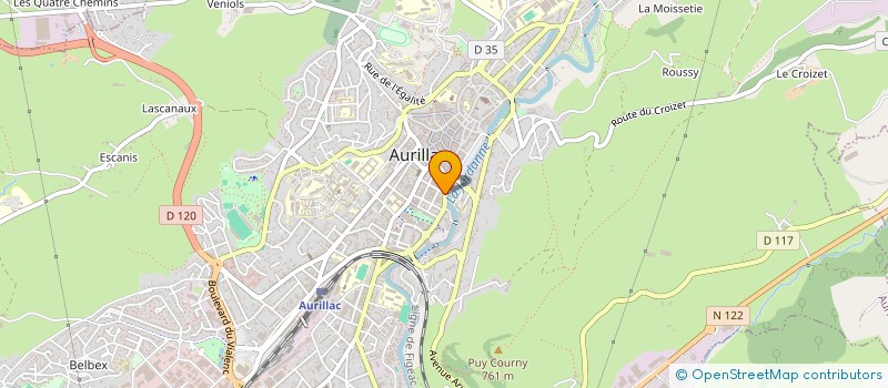 localisation de l'entreprise MADAME EMILIE COUDERC à AURILLAC