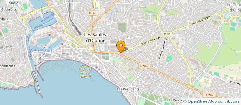 localisation de l'entreprise MADAME EMILIE COUDERC à LES SABLES D'OLONNE