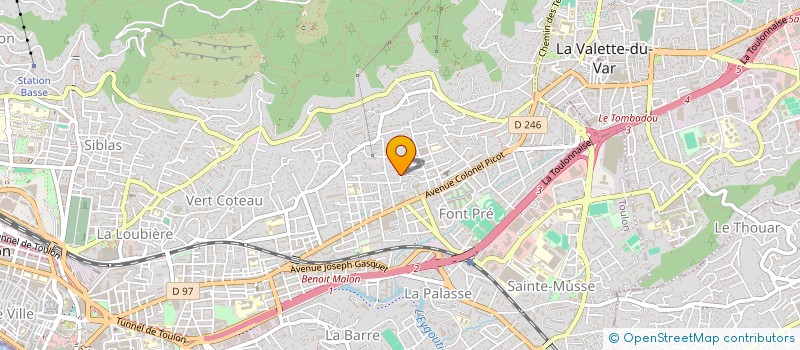 localisation de l'entreprise MADAME EMILIE D'ELIA  TOULON