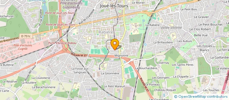 localisation de l'entreprise MADAME EMILIE DEJEAN à JOUE-LES-TOURS