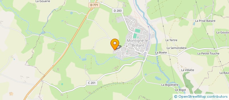 localisation de l'entreprise MADAME EMILIE DEROUET  MONTIGNE-LE-BRILLANT