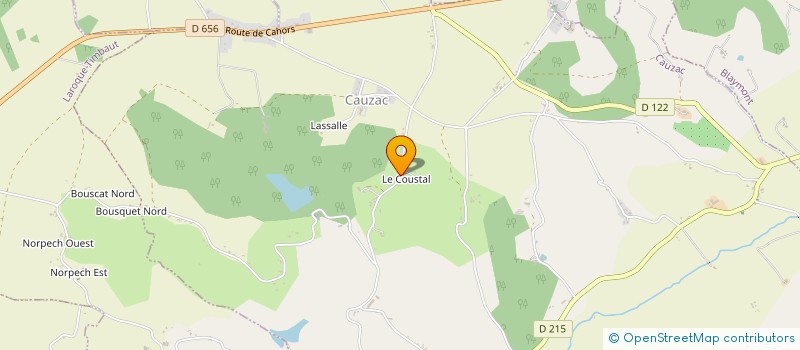 localisation de l'entreprise MADAME EMILIE DUPENNE  CAUZAC