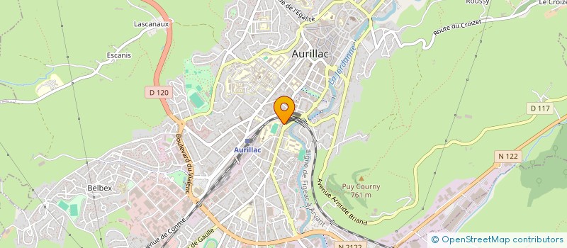 localisation de l'entreprise MADAME EMILIE DURANDEAU-LOMBARD à AURILLAC
