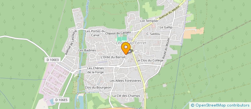 localisation de l'entreprise MADAME EMILIE ESTIVALET  LEGE-CAP-FERRET