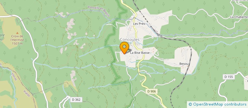 localisation de l'entreprise MADAME EMILIE FARDOUX  CONCOULES