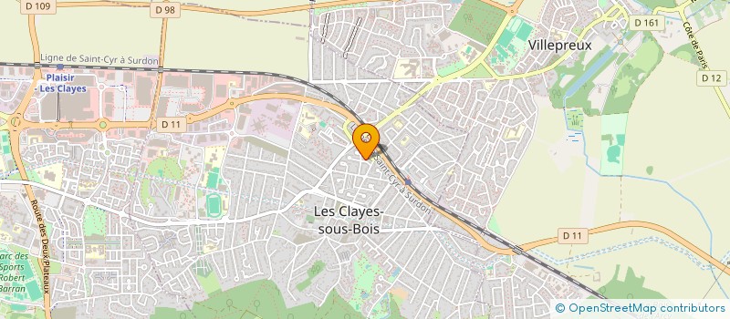 localisation de l'entreprise MADAME EMILIE FERNANDEZ  LES CLAYES-SOUS-BOIS