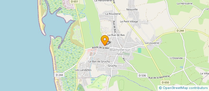 localisation de l'entreprise MADAME EMILIE-FLEUR TREYTURE  BLAINVILLE-SUR-MER